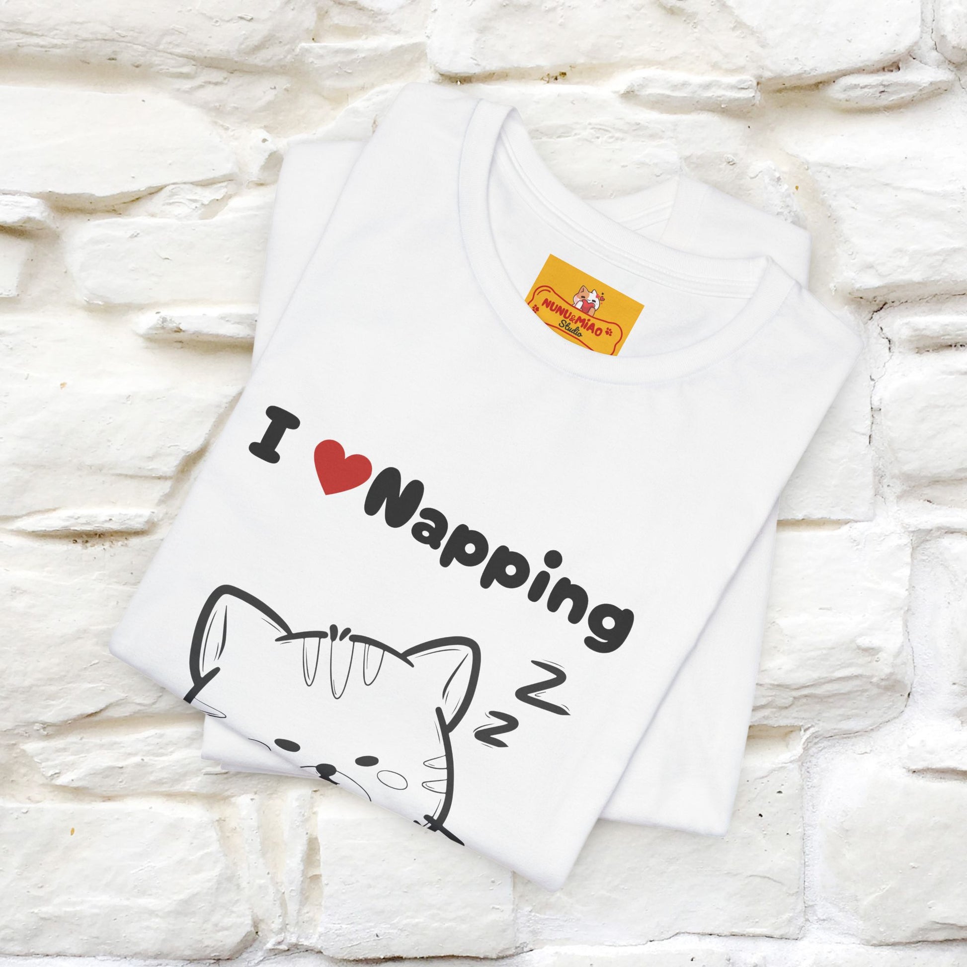 "I Love Napping" Cat T-Shirt | Nunu&Miao Studio - Nunu&Miao Studio