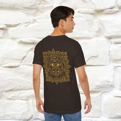 "Mandala Cat'' Cat T-Shirt Front and Back Design | Nunu&Miao Studio