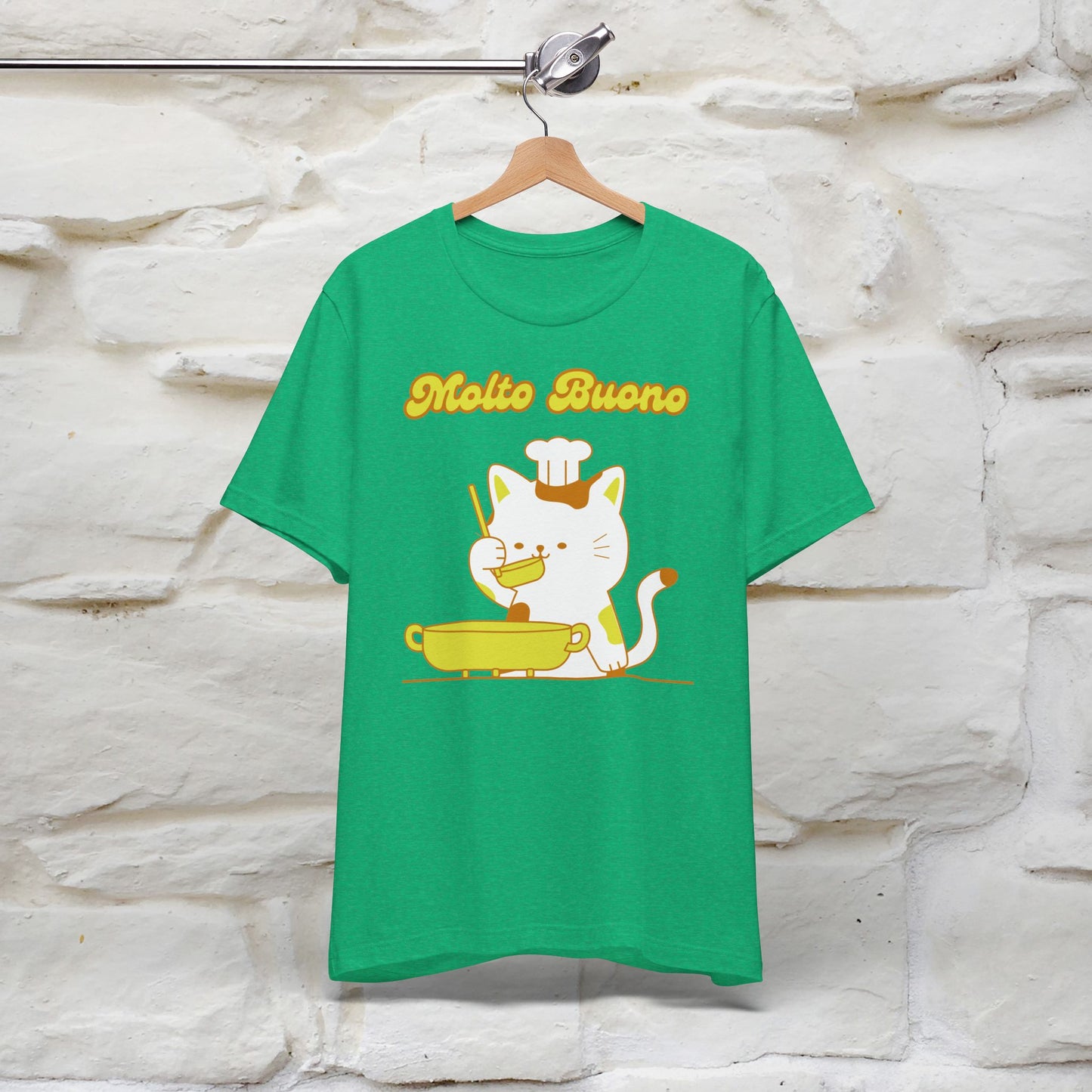 “Molto Buono Cat T-Shirt | Italian-Inspired Cat Shirt for Men & Women | 100% Cotton”