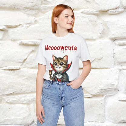 Meooowcula T-Shirt for Men & Women | 100% Cotton Spooky Cat Lover Tee