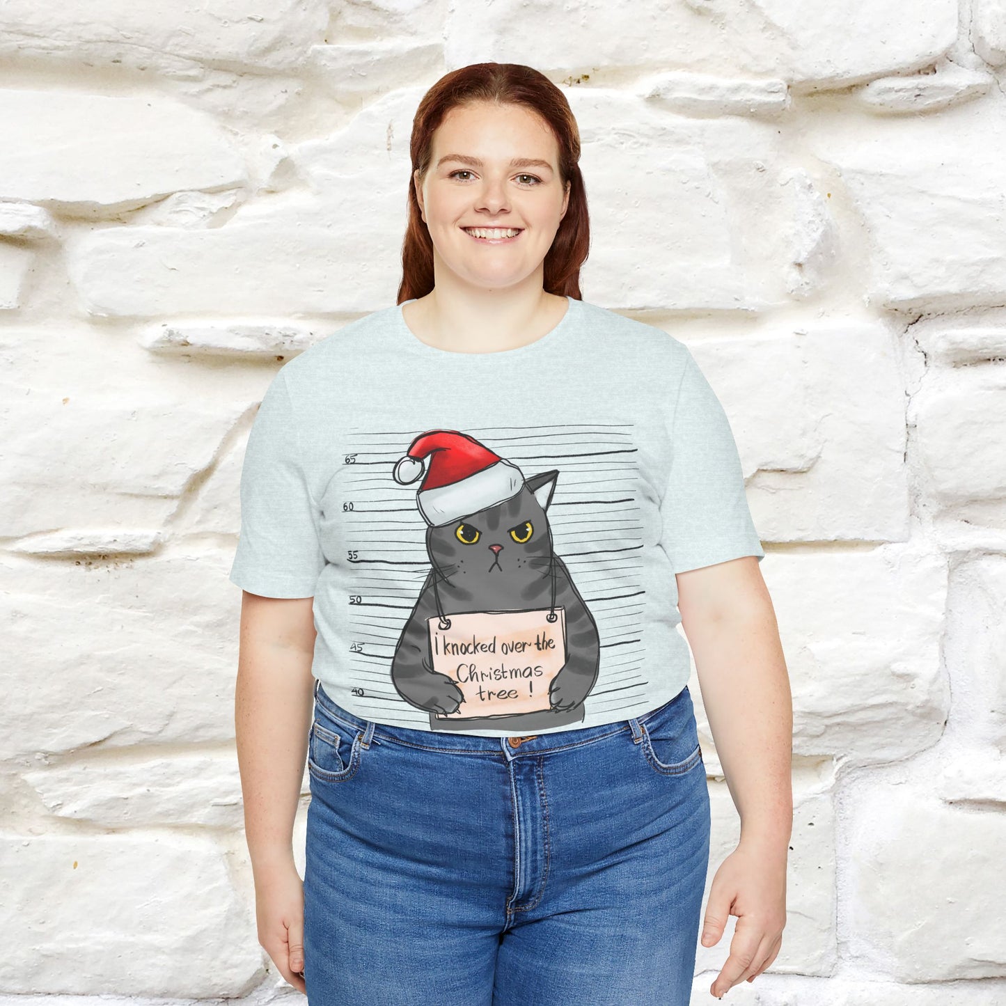 I Knocked Over The Christmas Tree T-Shirt | Festive Cat Christmas Shirt for Men & Women | 100% Cotton*