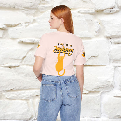 "Life Is A Journey'' Cat T-Shirt | Front & Back Design | Nunu&Miao Studio