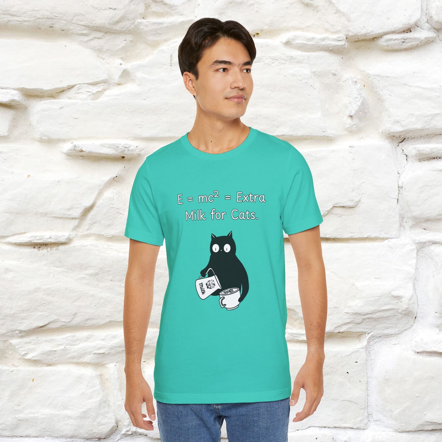 ''E = mc² = Extra Milk for Cats.''| Funny T-Shirt | Nunu&Miao Studio