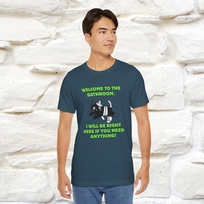 "Welcome To The Bathroom..."Funny  Cat T-shirt |Nunu&Miao Studio