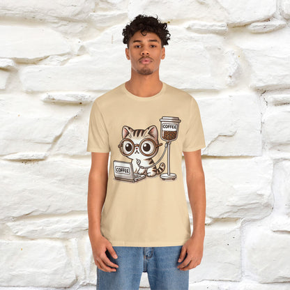 "Coffee Runs Through My Veins" Cat T-shirt for Men & Women | 100% Cotton* | Cat Lover Tee