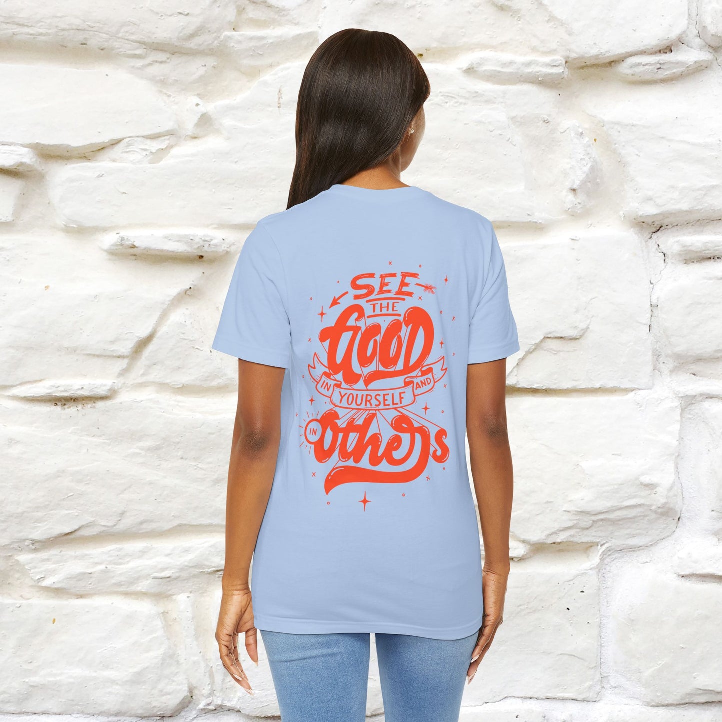 "See the Good in Yourself and Others" Cat T-Shirt | Front & Back Design | Nunu&Miao Studio