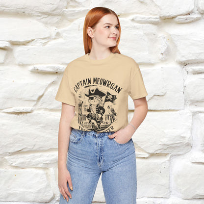 Captain Meowrgan Treasure Hunter T-Shirt | Adventure Cat Tee for Men & Women | 100% Cotton*