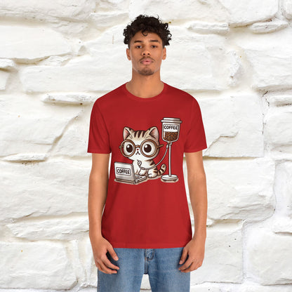 "Coffee Runs Through My Veins" Cat T-shirt for Men & Women | 100% Cotton* | Cat Lover Tee