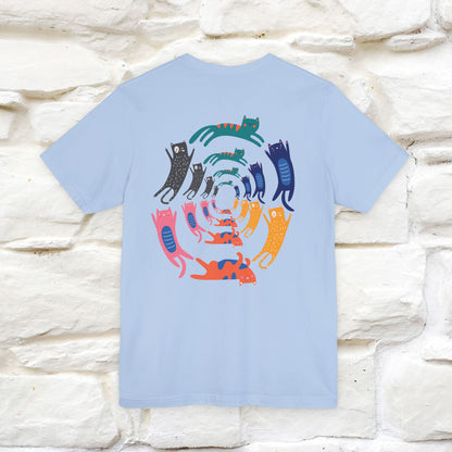 "The Hypnotic Meow'' Cat T-Shirt Front and Back Design | Nunu&Miao Studio