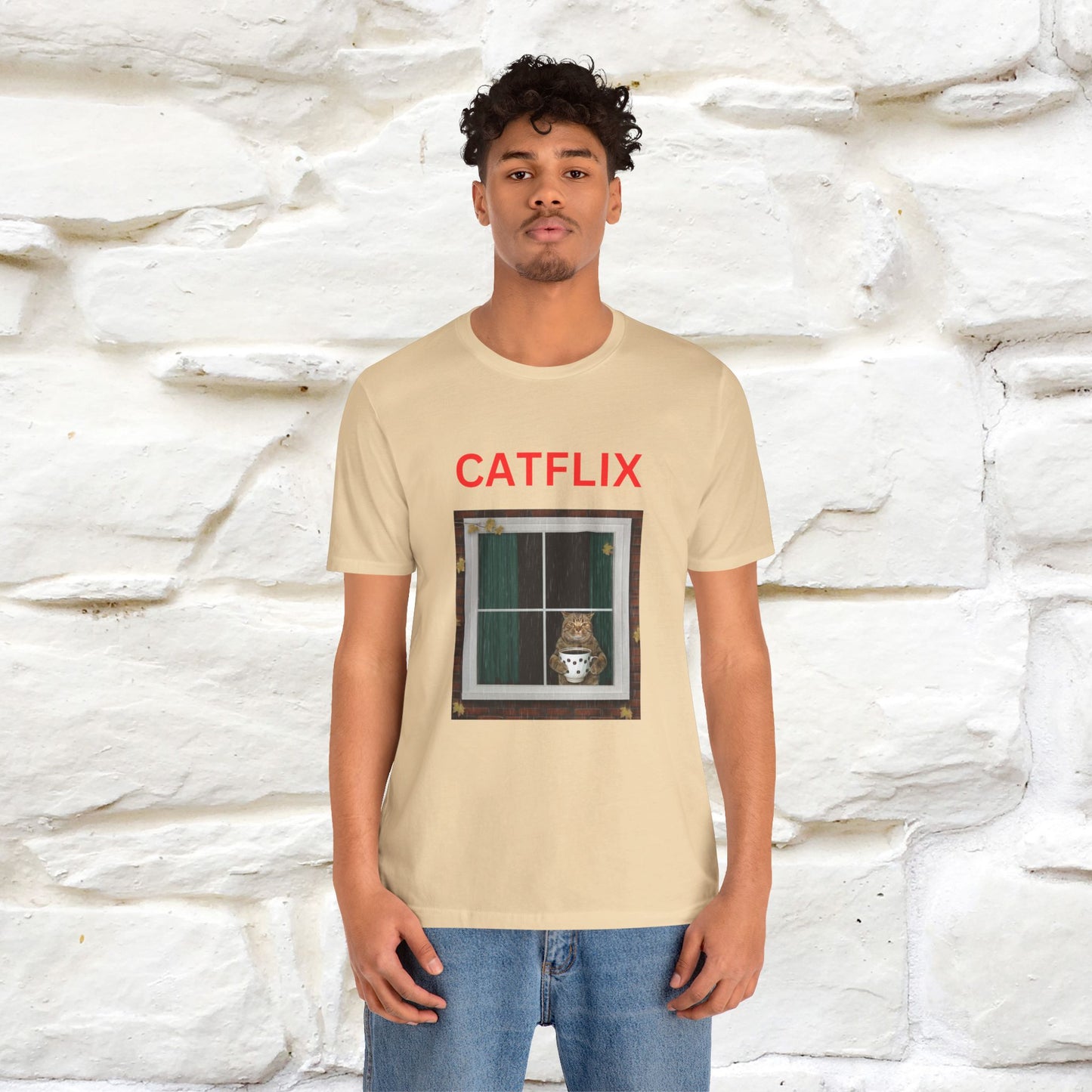 "Catflix" Cat T-shirt for Men & Women| 100% Cotton* 🐾