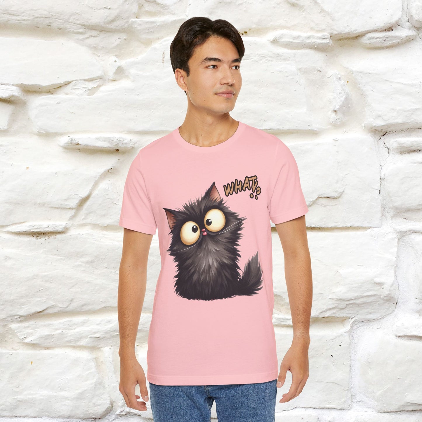 What? Cat T-Shirt for Men & Women | 100% Cotton* Funny & Stylish Tee