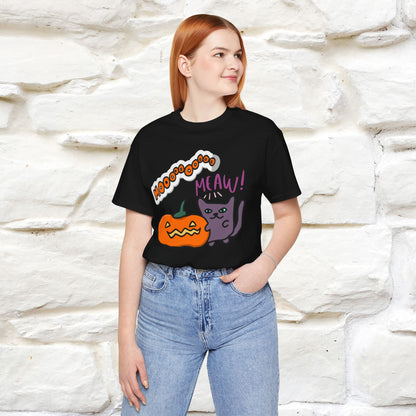 ''Mooooo Meaw'' Halloween Unisex Cat T-shirt 100% Cotton*