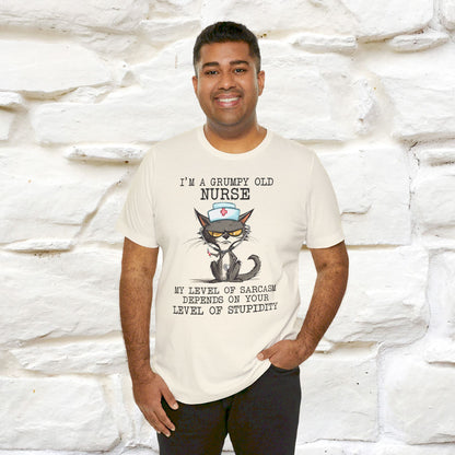 ''I am  a Grumpy Old Nurse'' T-shirt for Man 100% Cotton* - Nunu&Miao Studio