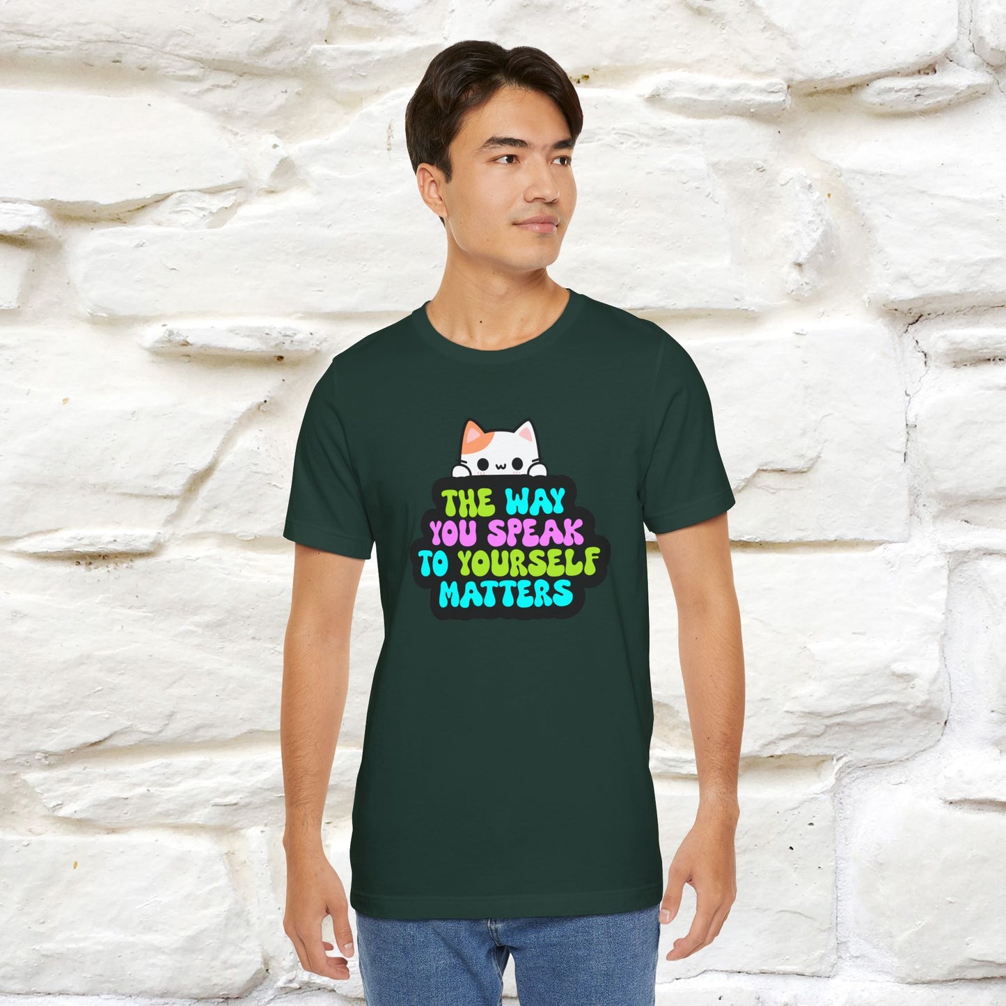 "Il modo in cui parli con te stesso è importante" T-shirt per uomo e donna | 100% cotone*