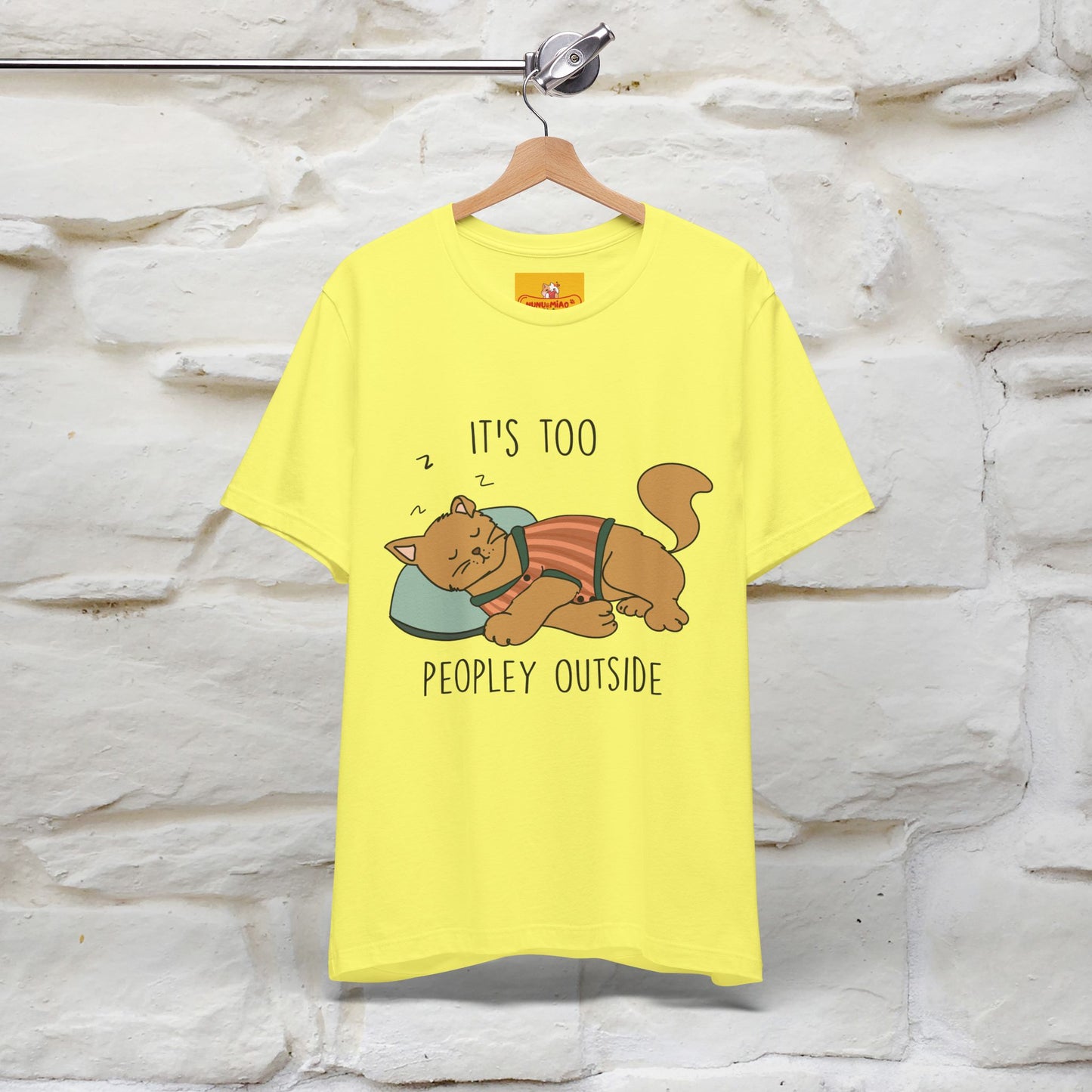 ''It’s Too Peopley Outside'' | Funny Cat T-Shirt | Nunu&Miao Studio