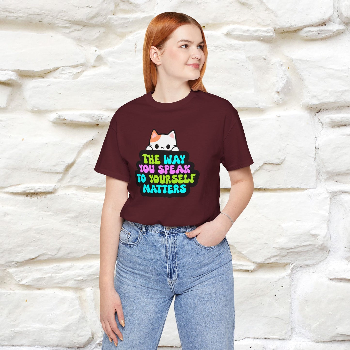 "Il modo in cui parli con te stesso è importante" T-shirt per uomo e donna | 100% cotone*
