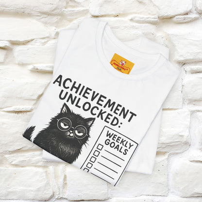 "Achievement Unlocked Bare Minimum." |Cat T-Shirt | Nunu&Miao Studio