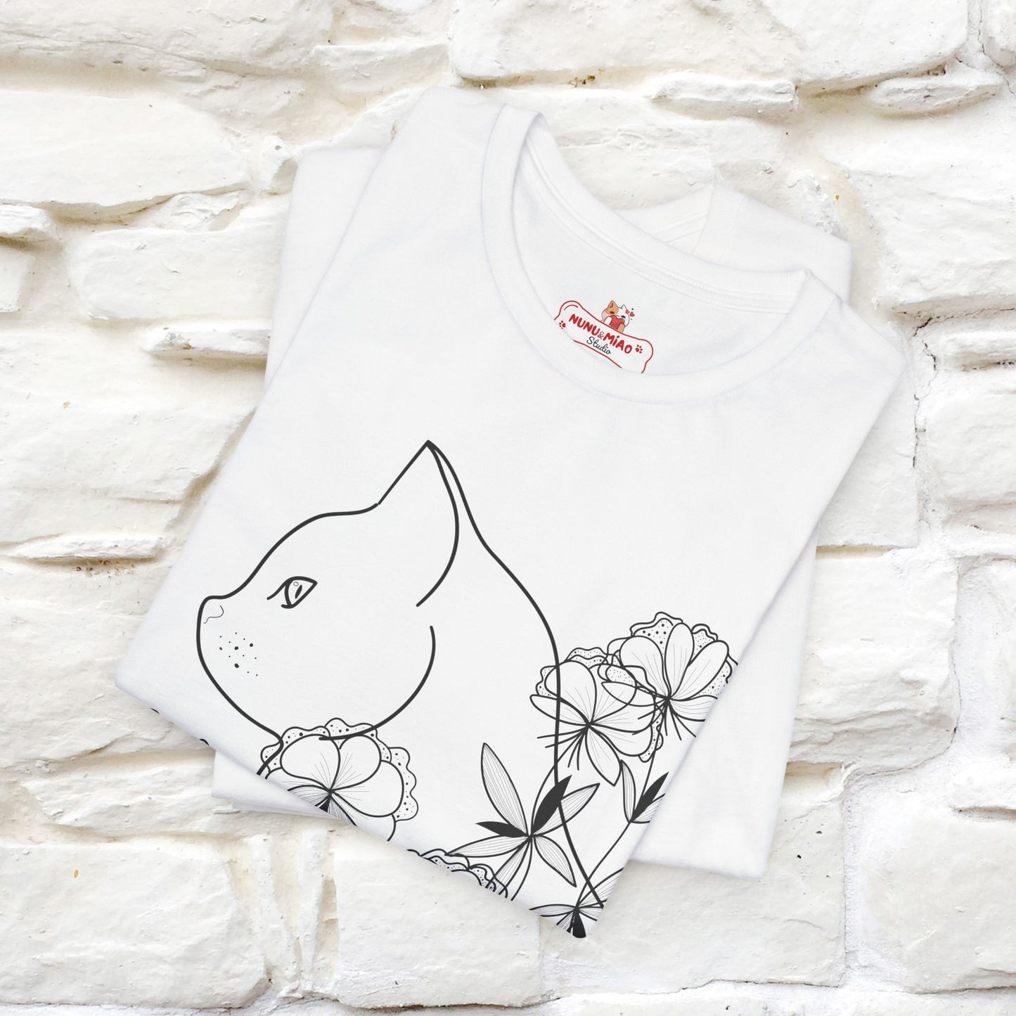 "Cat Flower !" Cat T-Shirt for Men & Women | 100% Cotton*