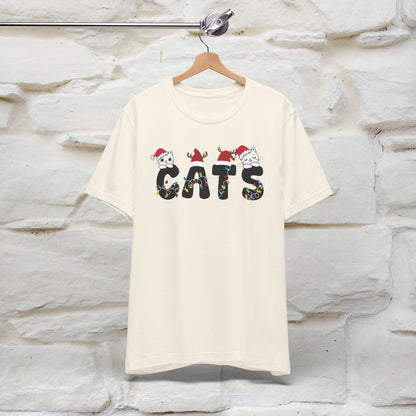 “Cats Christmas T-Shirt | Festive Cat T-Shirt for Men & Women | 100% Cotton”