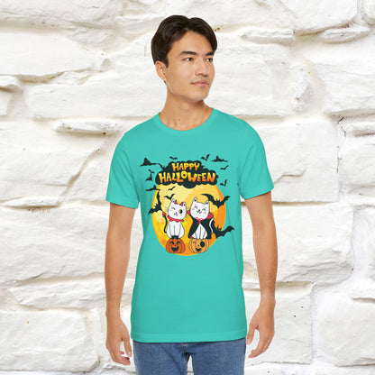 "Happy Halloween Cat Couple " Cat  T-shirt |Nunu&Miao Studio