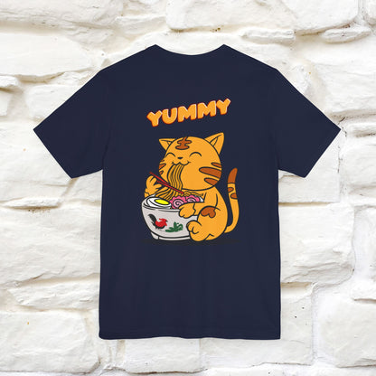 "Yummy" Cat T-shirt for Men & Women | Front & Back Design | 100% Cotton*