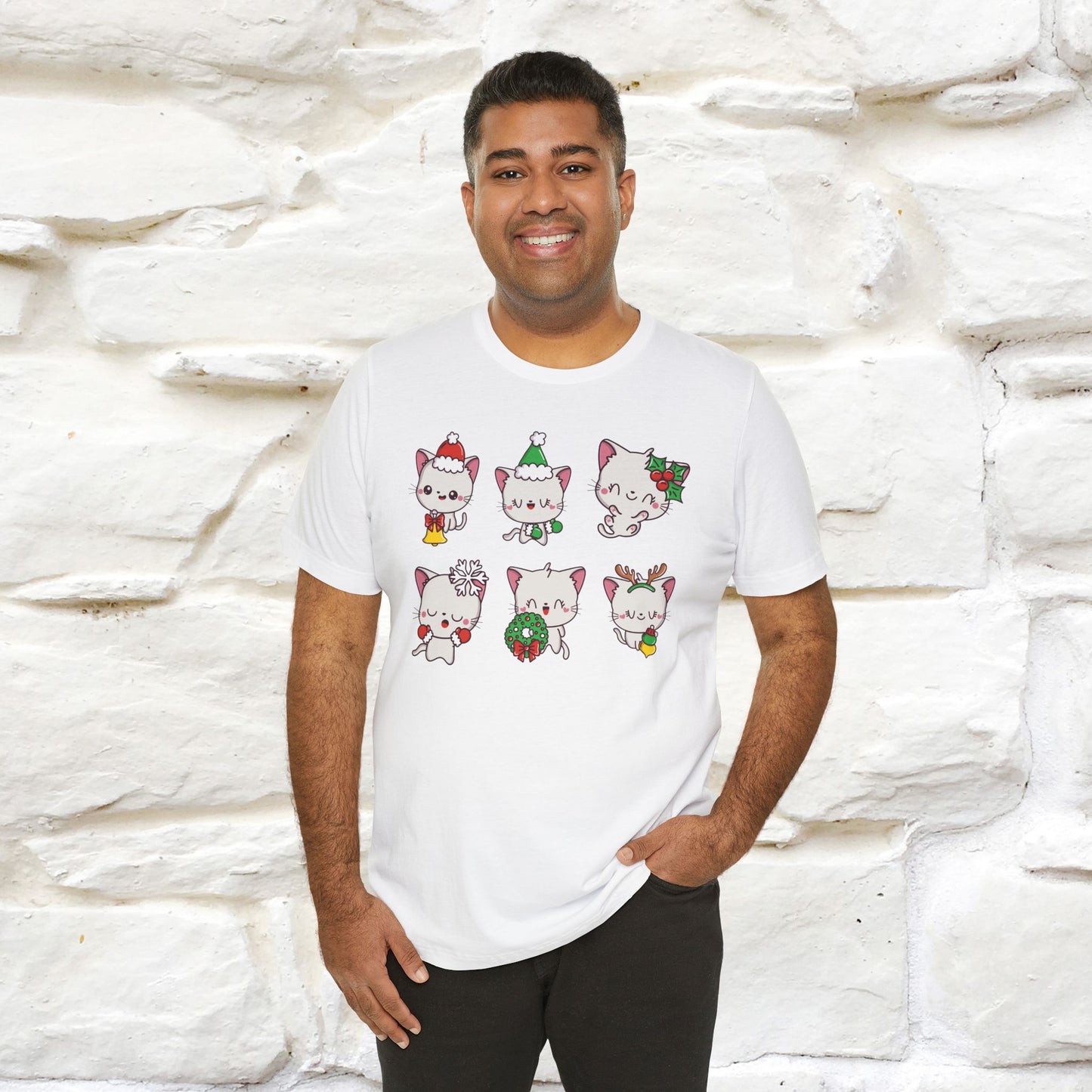 Christmas Cats T-Shirt | Festive Cat T-Shirt for Men & Women | 100% Cotton*