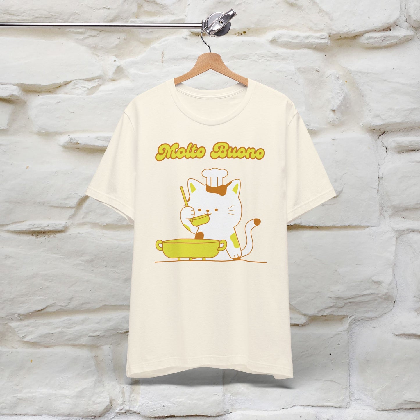 “Molto Buono Cat T-Shirt | Italian-Inspired Cat Shirt for Men & Women | 100% Cotton”