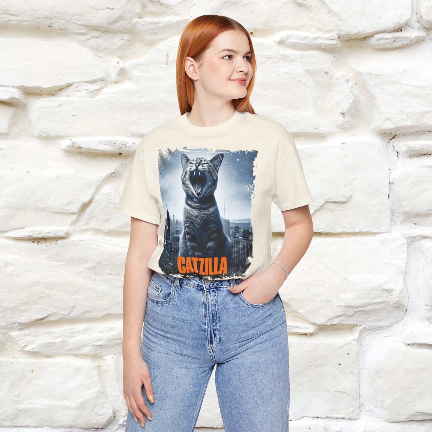 Catzilla T-Shirt | Fun Monster Cat Tee for Men & Women | 100% Cotton*