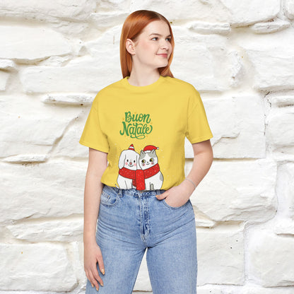 ''Buon Natale Cat and Dog'' Christmas T-shirt  | Nunu&Miao Studio - Nunu&Miao Studio