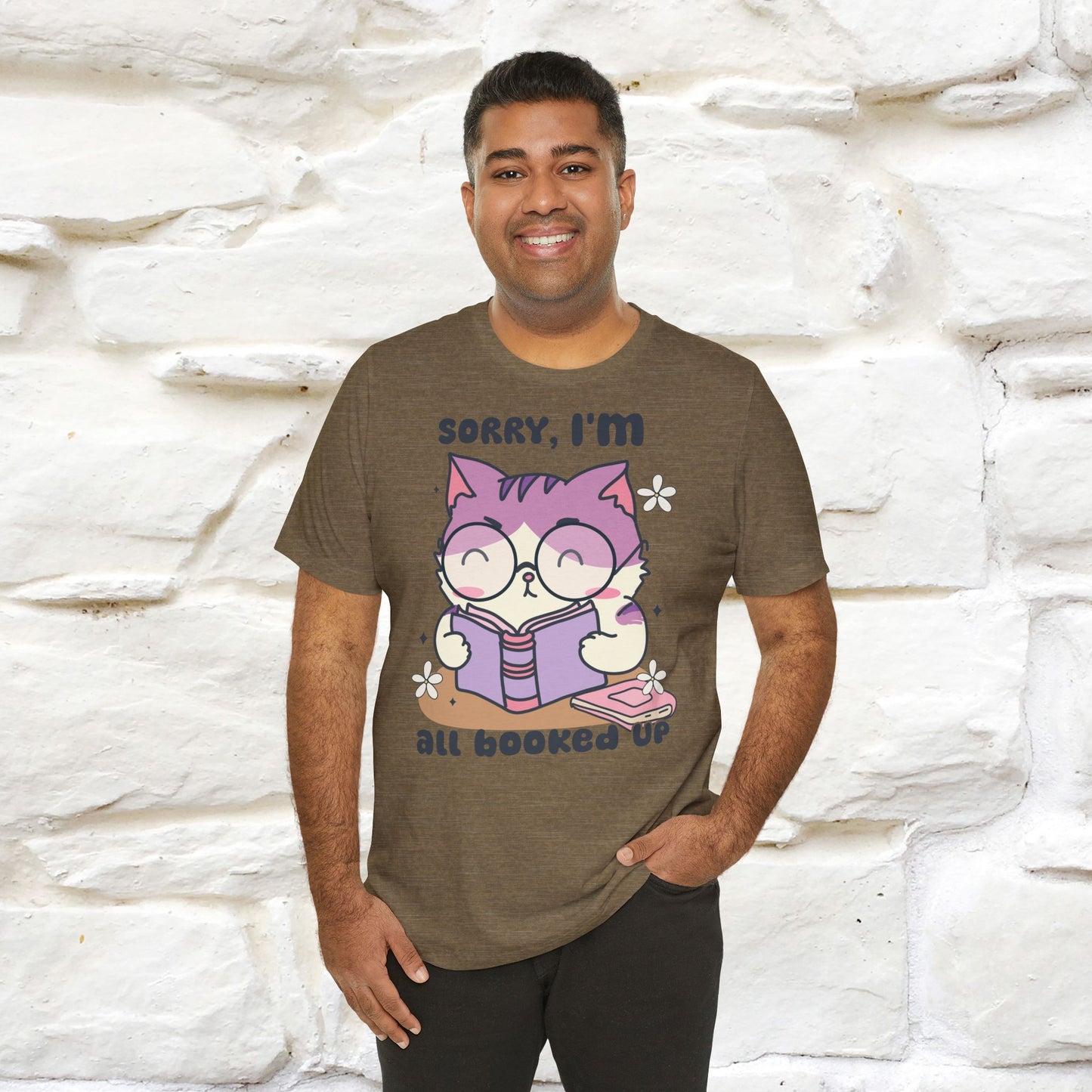 Funny Cat T-Shirt for Book Lovers – 100% Cotton* | Cute Cat Apparel for Men & Women | Gifts for Cat Lovers