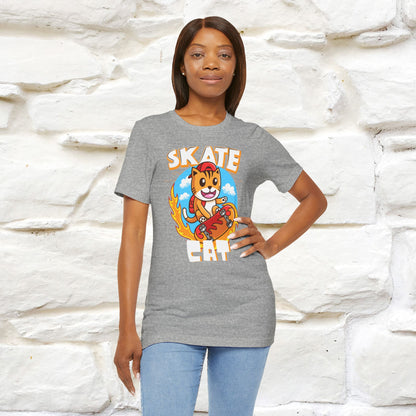 "Skate Cat" Cat T-shirt for Men & Women | 100% Cotton