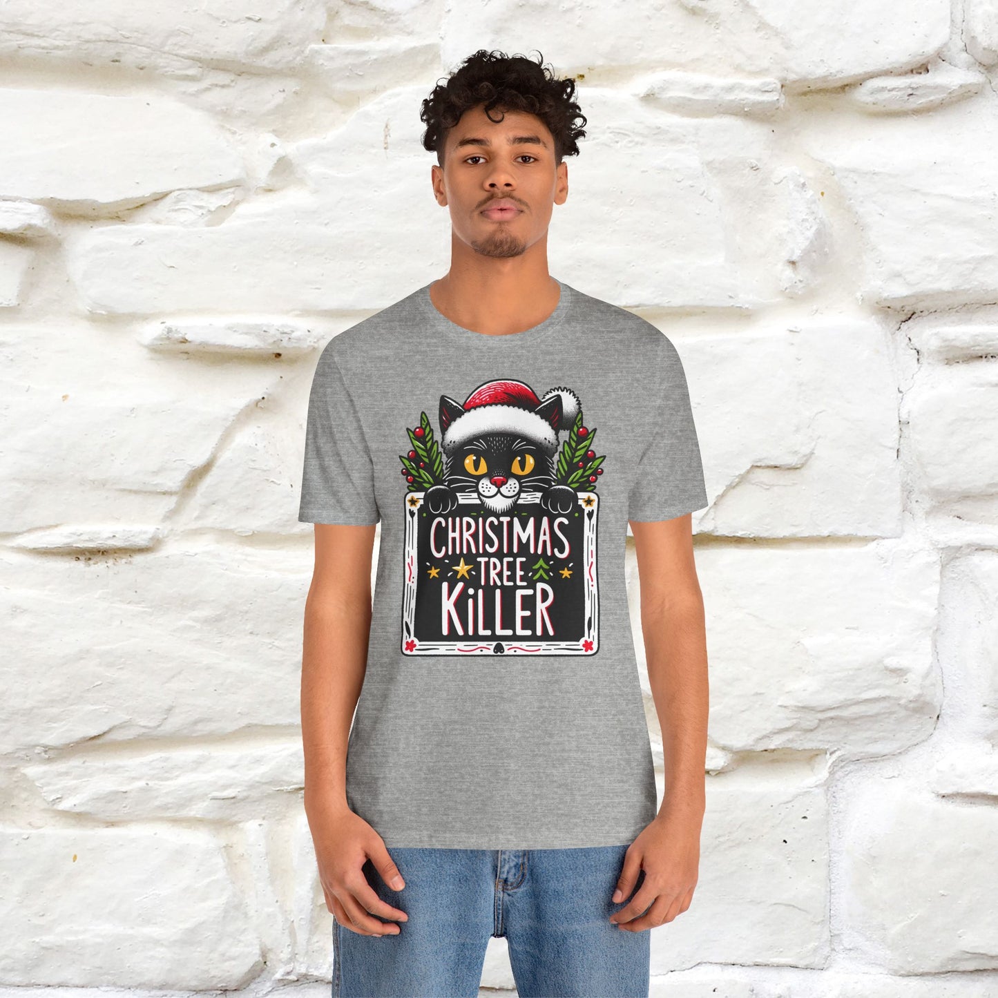 Christmas Tree Killer | Festive Cat Christmas Shirt for Men & Women | 100% Cotton*