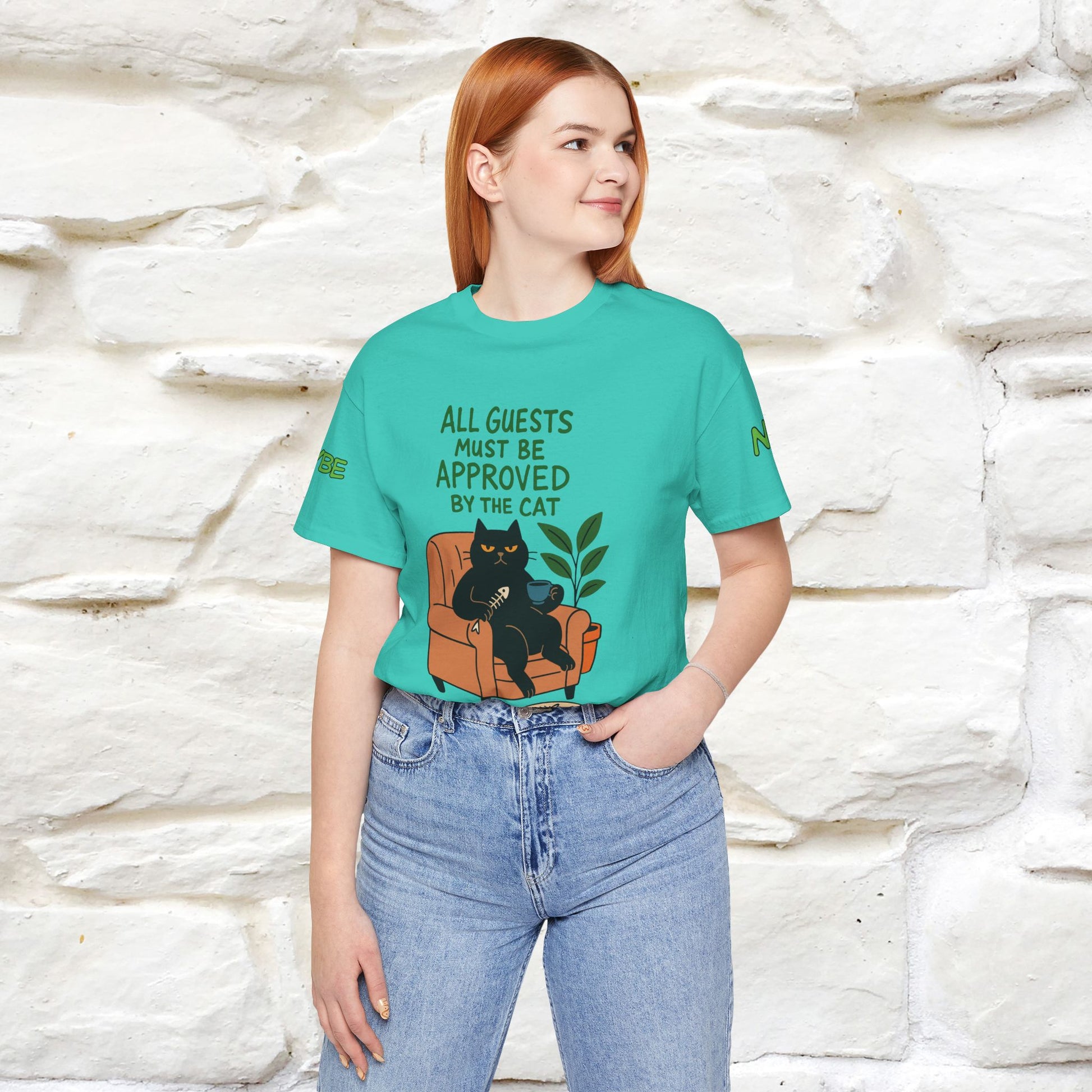 "All Guest Must Be Approved By The Cat - NO,MAYBE" Cat T-shirt |Nunu&Miao Studio - Nunu&Miao Studio