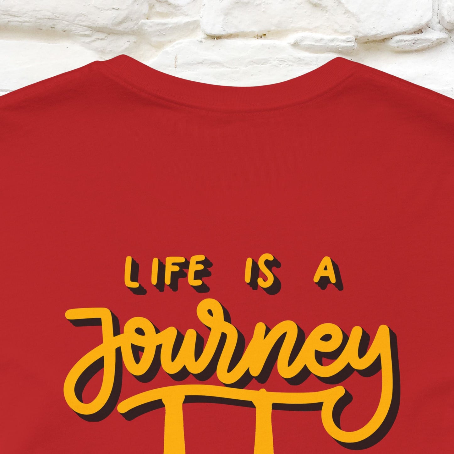 "Life Is A Journey'' Cat T-Shirt | Front & Back Design | Nunu&Miao Studio