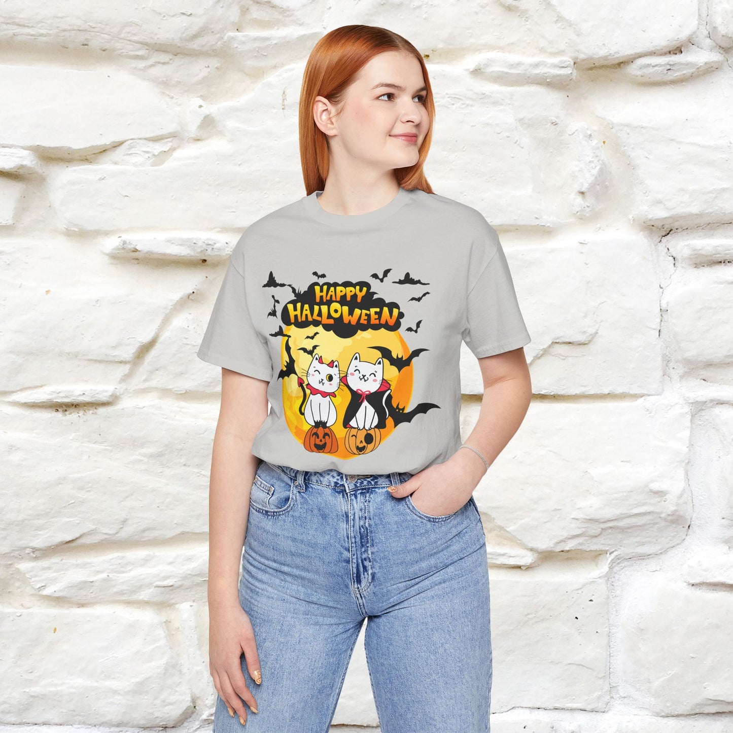 "Happy Halloween Cat Couple " Cat  T-shirt |Nunu&Miao Studio