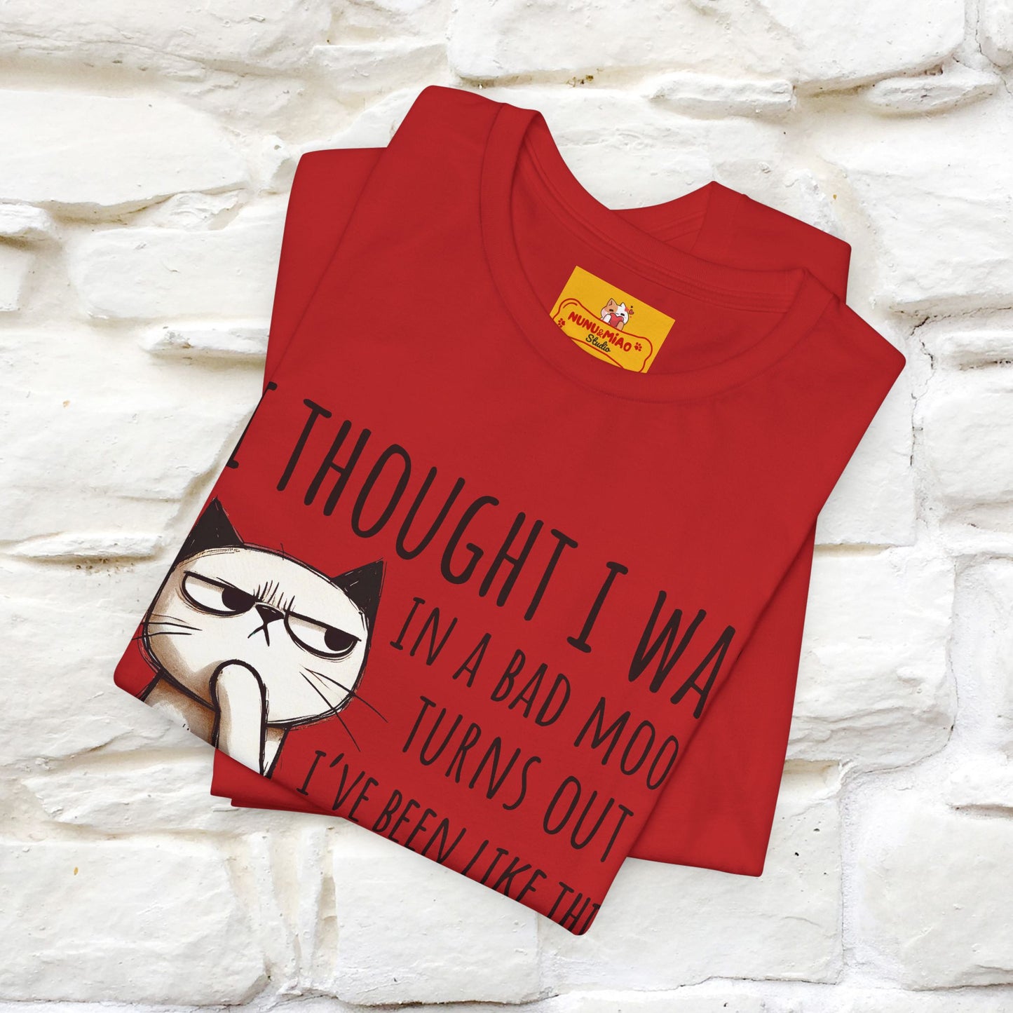 "I Thought I was In A Bad Mood.. " Cat  T-shirt |Nunu&Miao Studio