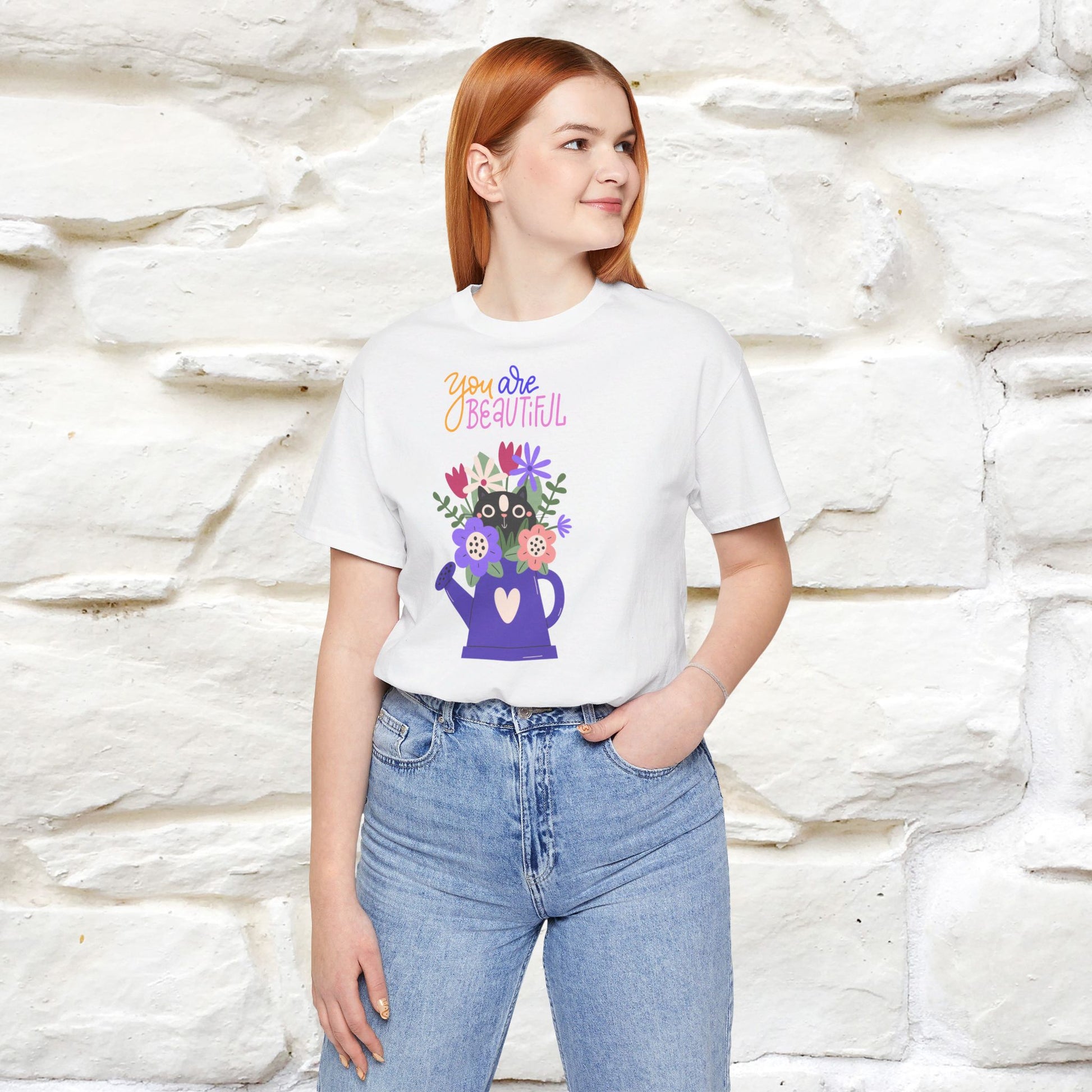 ''You Are Beautiful'' T-shirt for Women 100% Cotton* - Nunu&Miao Studio