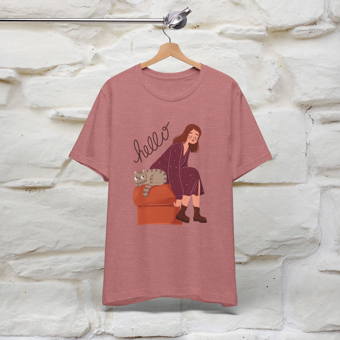 ''Hello''  Cat T-shirt for Women  100% Cotton*