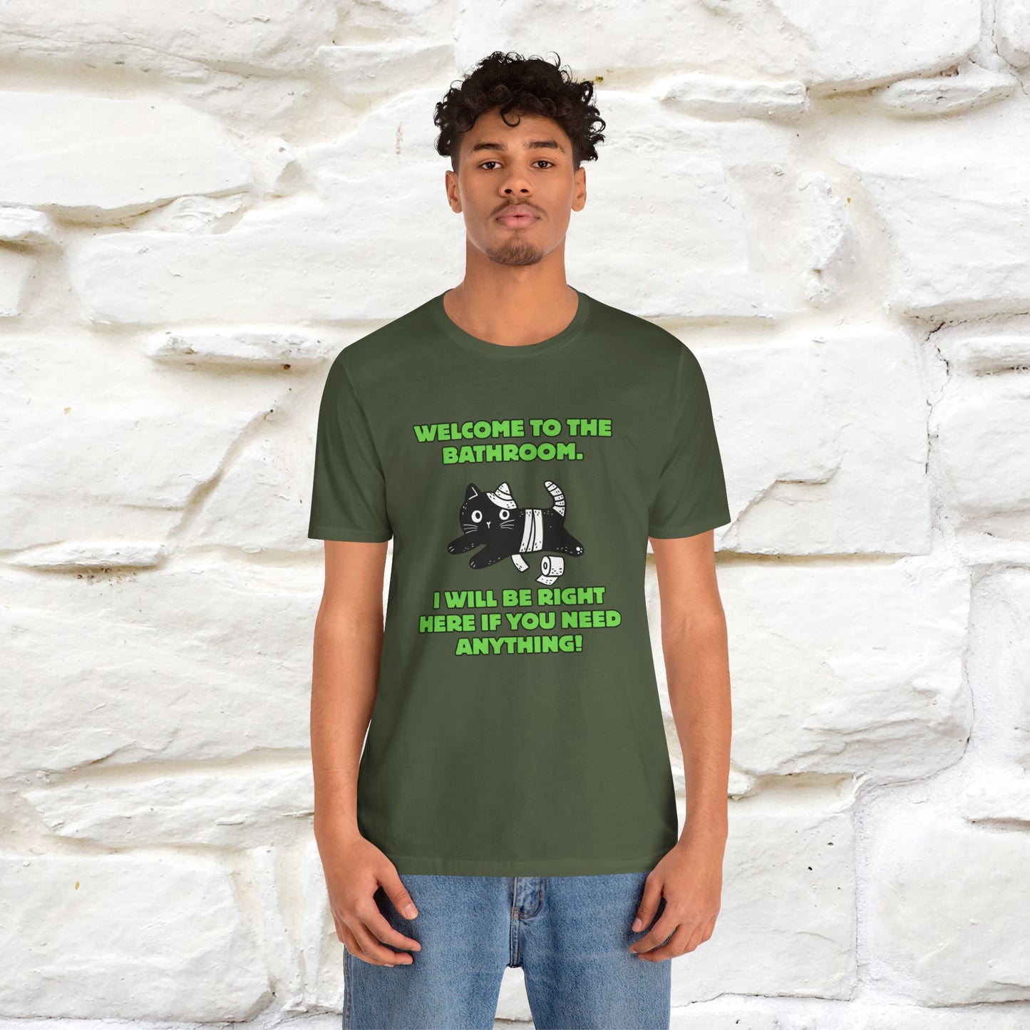 "Welcome To The Bathroom..."Funny  Cat T-shirt |Nunu&Miao Studio