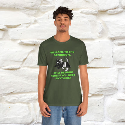 "Welcome To The Bathroom..."Funny  Cat T-shirt |Nunu&Miao Studio