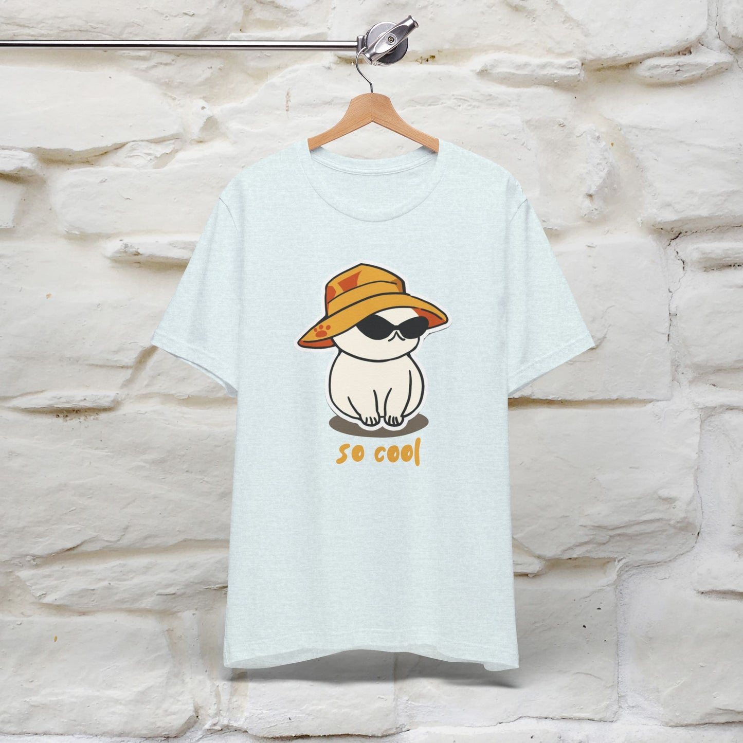 "So Cool" Cat T-Shirt for Men and Women | 100% Cotton* | Trendy Cat Apparel for Cat Lovers