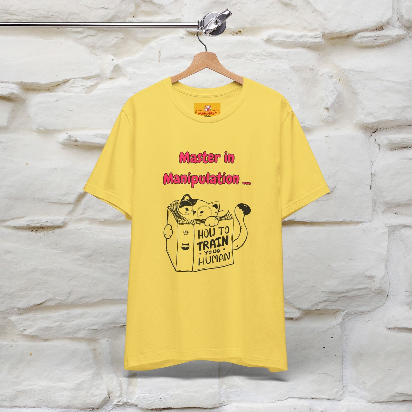 ''Master In Manipulation. How To Train Your Human '' Cat T-Shirt | Nunu&Miao Studio - Nunu&Miao Studio