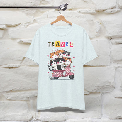 ''Travel'' Cat T-shirt for Women 100% Cotton* - Nunu&Miao Studio