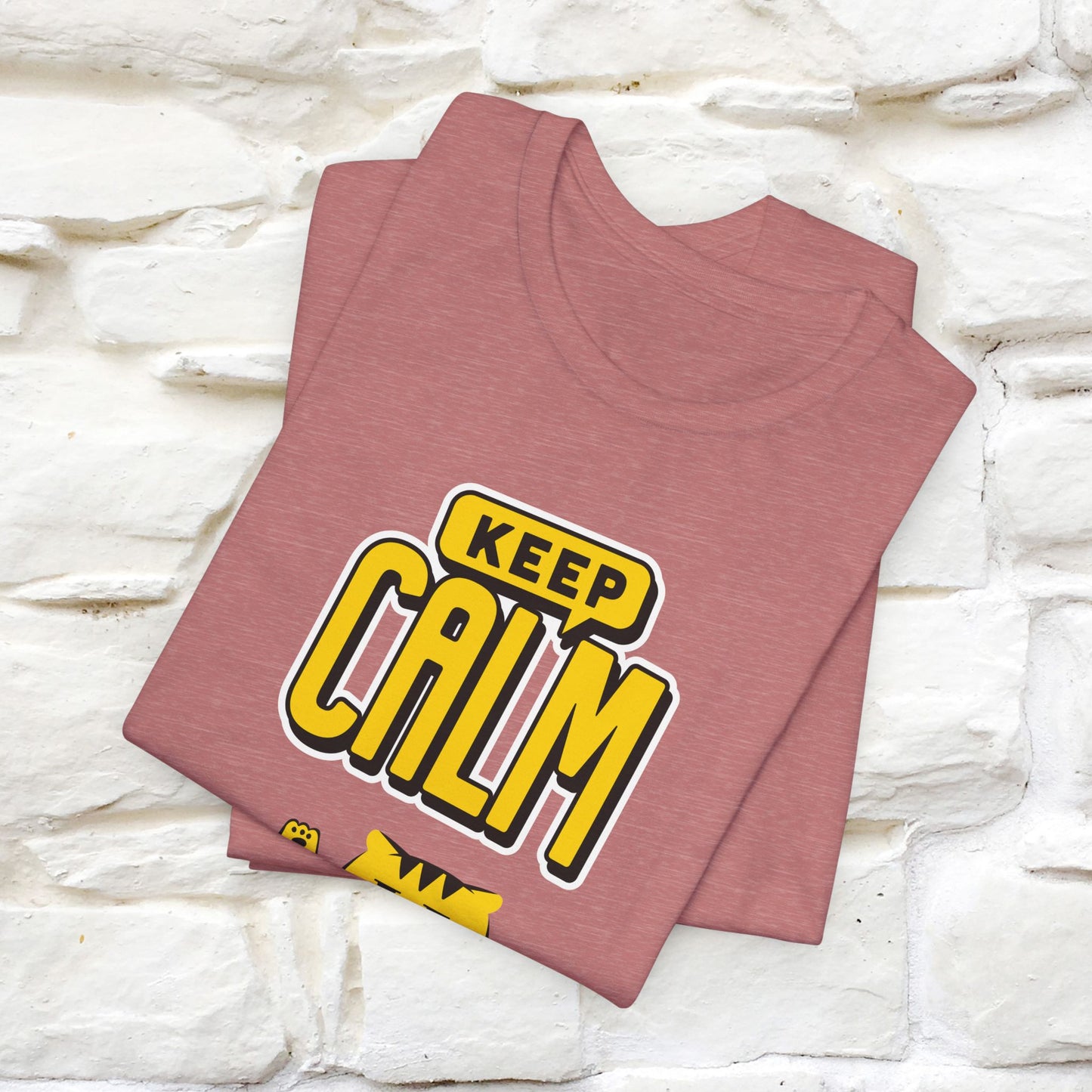 Keep Calm Cat T-Shirt for Men & Women | 100% Cotton* Relaxed Cat Lover Tee