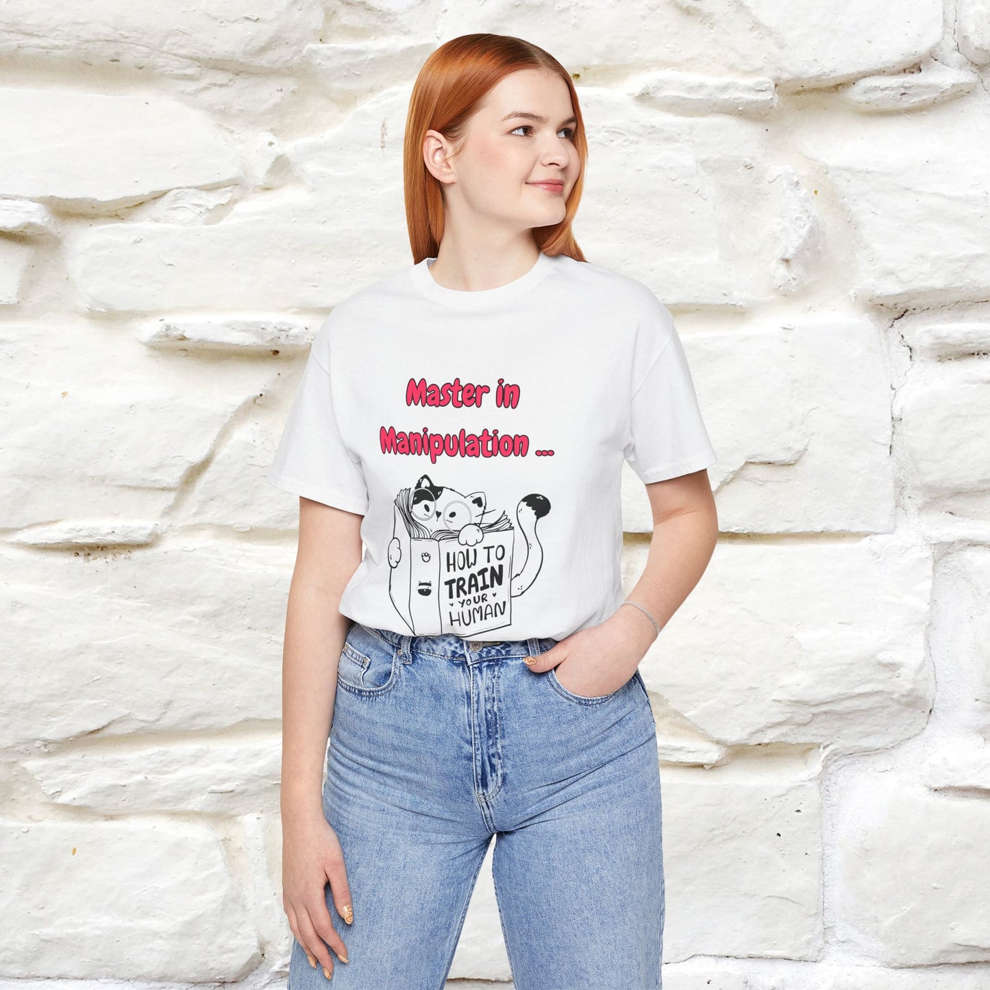 ''Master In Manipulation. How To Train Your Human '' Cat T-Shirt | Nunu&Miao Studio - Nunu&Miao Studio
