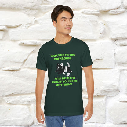 "Welcome To The Bathroom..."Funny  Cat T-shirt |Nunu&Miao Studio