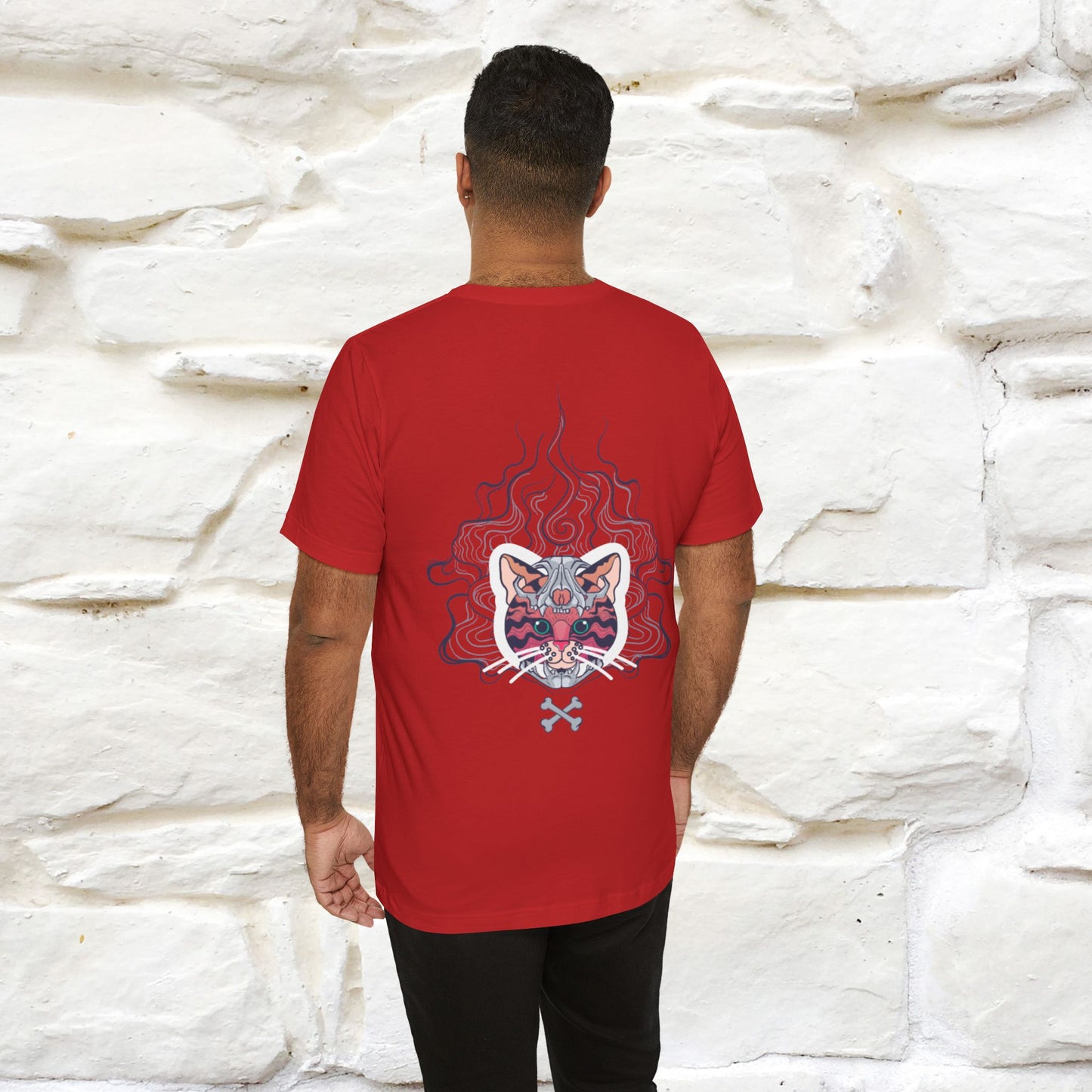 ''Air Fire Cat'' | Cat T-Shirt Front and Back Design | Nunu&Miao Studio