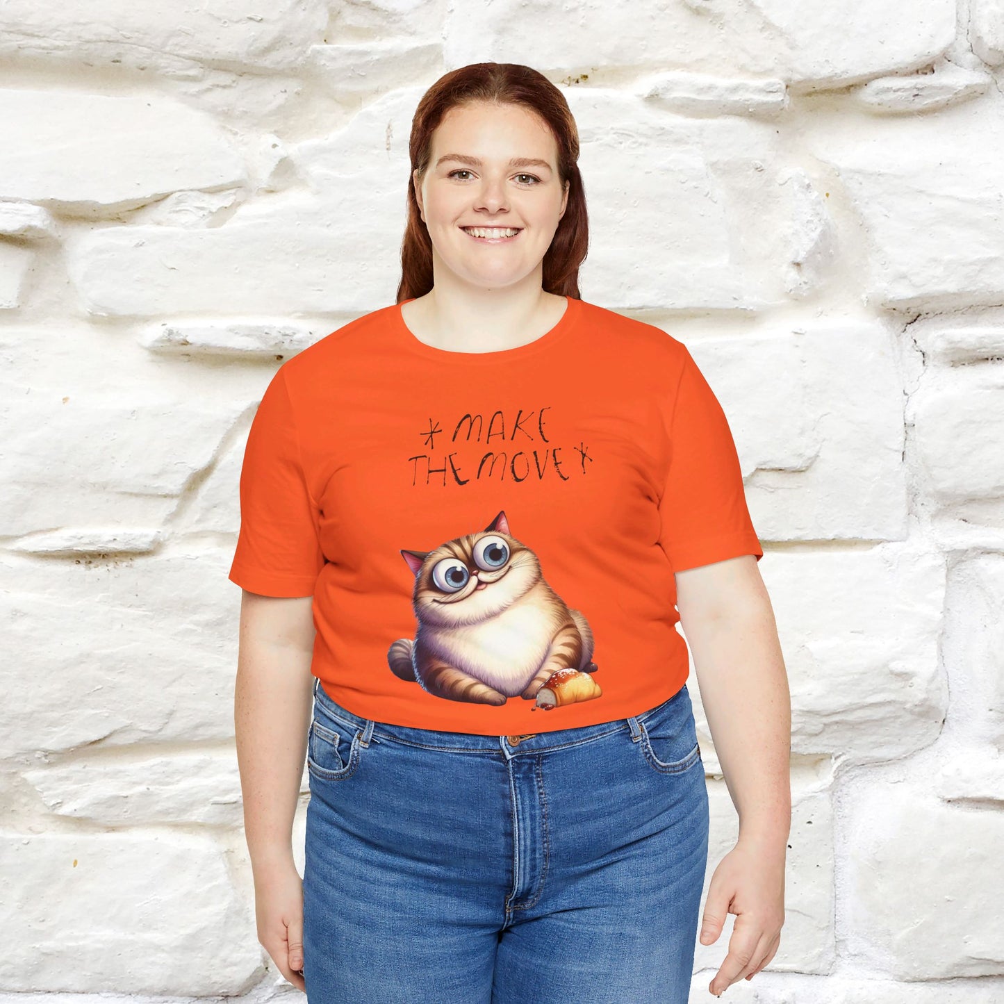 ''Make The Move'' Cat T-shirt for Women 100% Cotton* - Nunu&Miao Studio