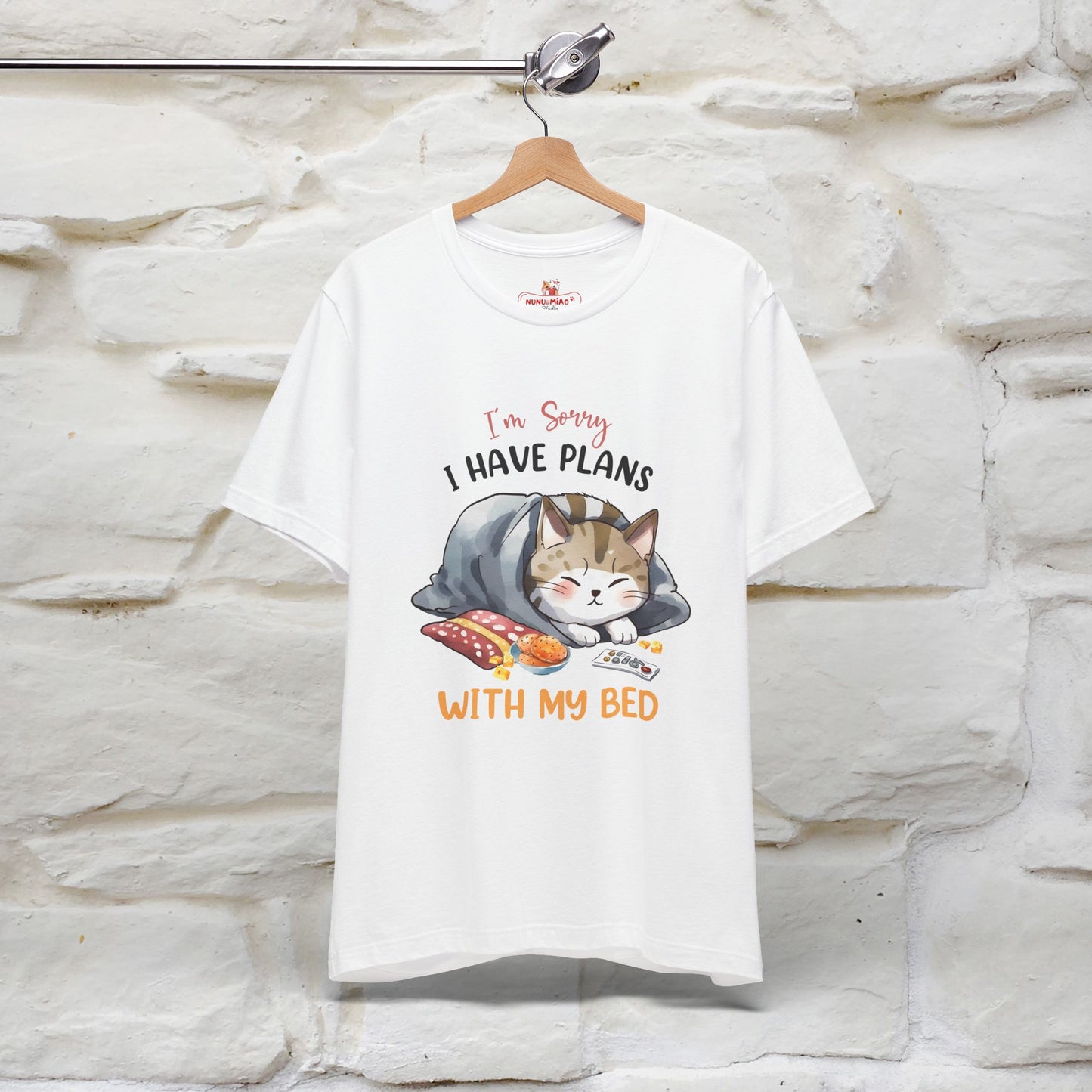 "I Am Sorry I Have Plans With My Bed" Funny Cat T-Shirt for Men & Women | 100% Cotton* 🐾