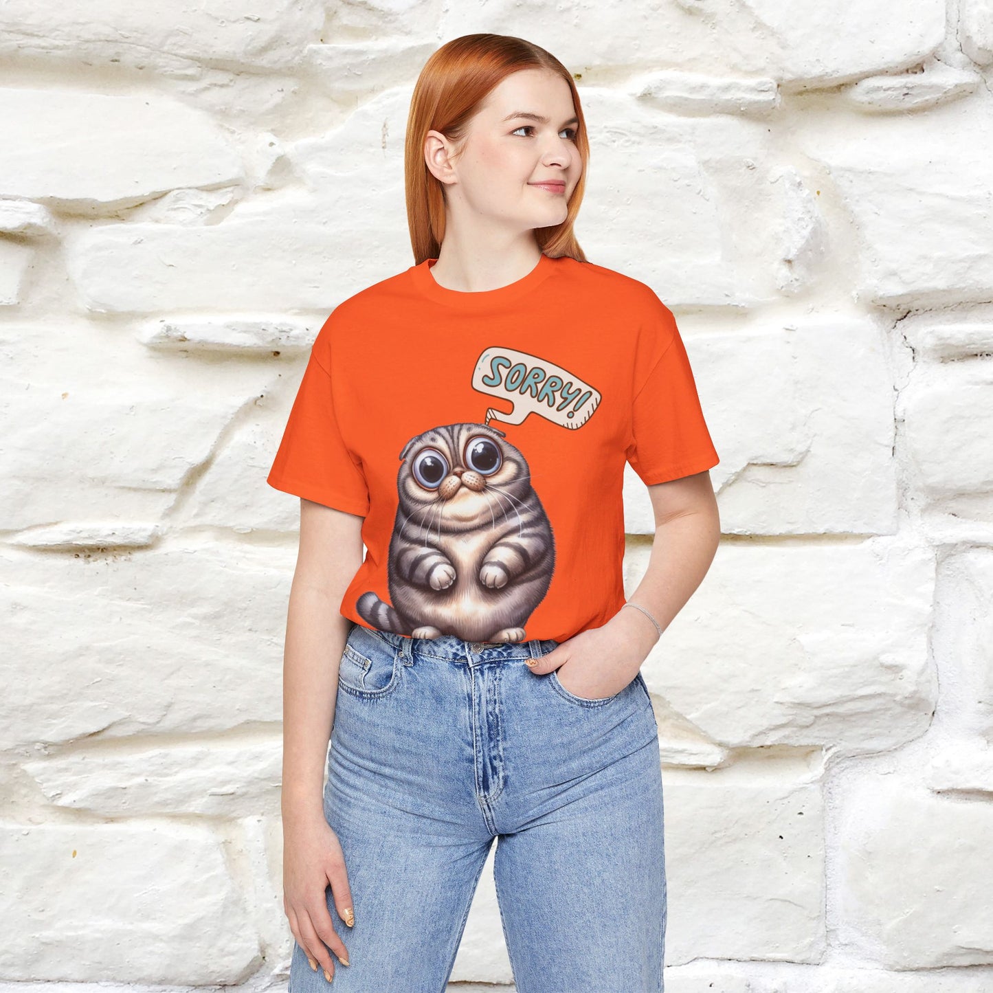 ''Sorry'' Cat T-shirt for Women 100% Cotton* - Nunu&Miao Studio